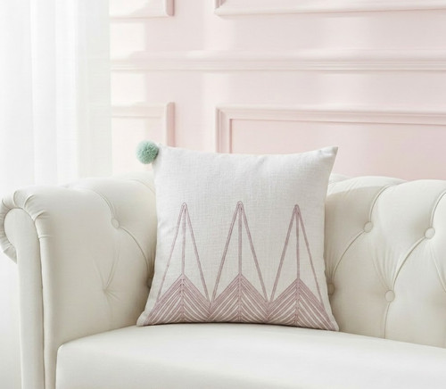 Organic linen bohemian cushion - organic,