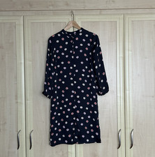 Clements Ribeiro Women's Navy Blue Casual 3/4 Sleeve Dress - Ladies Size UK 10