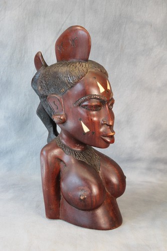 Large vintage carved wooden - vintage,