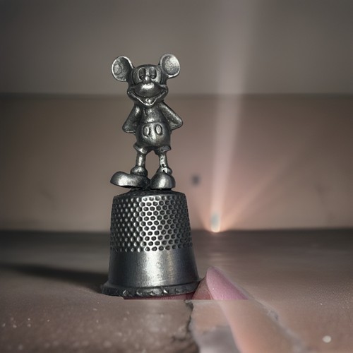 Mickey mouse pewter thimble - mouse,
