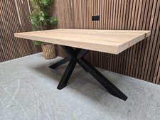 FV Njord 180cm Straight Edge Rustic Oak Dining Table With Star Base RRP:£1799