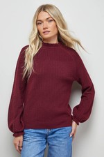 Oasis Burgundy Jumper Womens