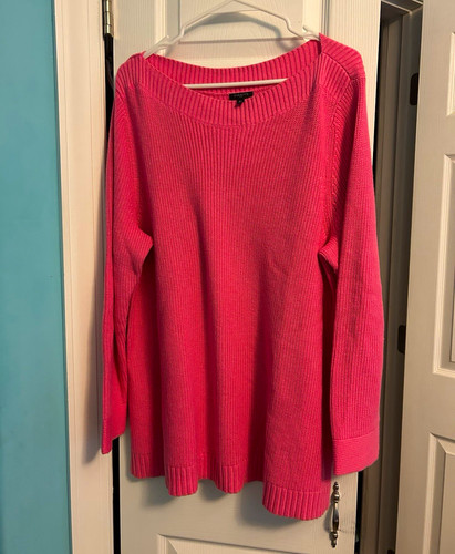 Talbots pink solid ribbed - pink,