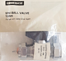 15mm MINI BALL VALVE Lever Handle COMPRESSION Water Oil Air Gas Connection