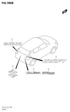 Suzuki Genuine All Grip Chrome/Gray Emblem Badge Fits Swift 77841-61M00-A93