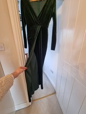 Velvet Green Evening Dress