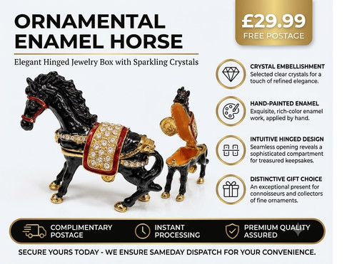 Ornamental enamel horse - ornamental,