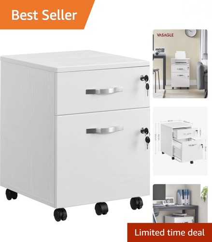 Elegant lockable drawer file - lockable, 2-drawer
