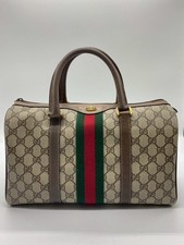 Gucci Vintage GG PVC Leather  Sherry Line Mini Boston Bag  Authenticity