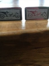 vintage mercedes benz cuff links with a 1906 Mercedes etched on them