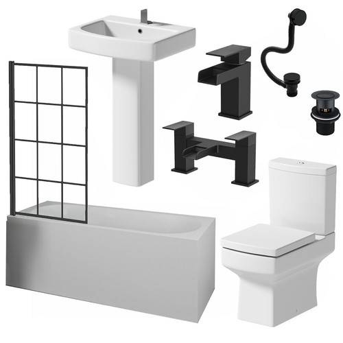 Avox royan black bathroom - black,