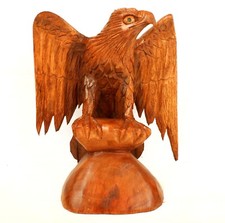 30cm Wooden Eagle Carving Wall