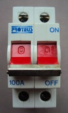 PROTEUS 100S2 100A DP AC22 BS5419 MAIN SWITCH 100 AMP ISOLATOR DISCONNECTOR