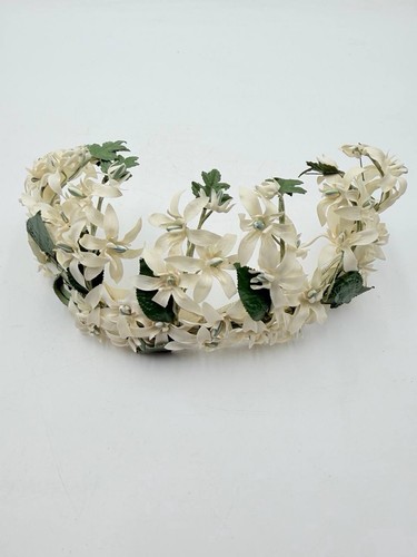 Vintage ivory floral headpiece - vintage,