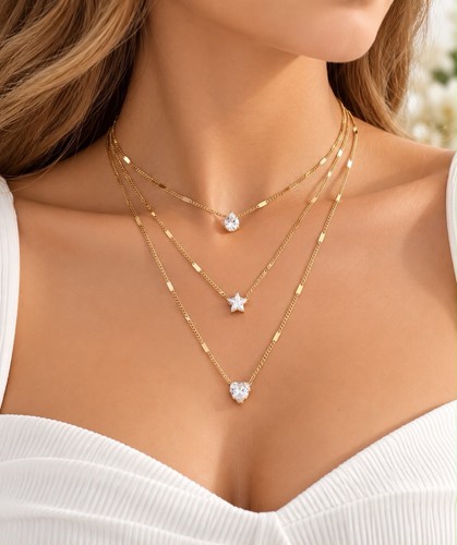 Trendy zircon pendant - trendy, necklace