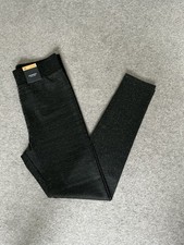 Marks & Spencer Ladies Dressy Black Leggings with Silver Sparkle Size 10R BNWT 