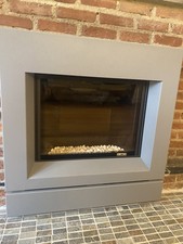 Gazco Logic HE Designio Iridium White Stones Convector Gas Fire WITH Remote