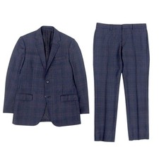 GUCCI tailored jacket and slacks pants matching set suit 7-48R navy mens USED
