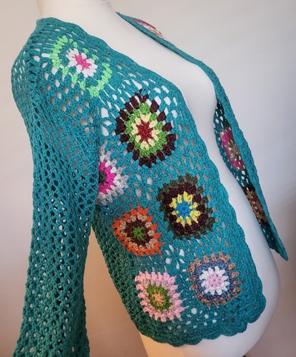 Turquoise crochet boho - turquoise,