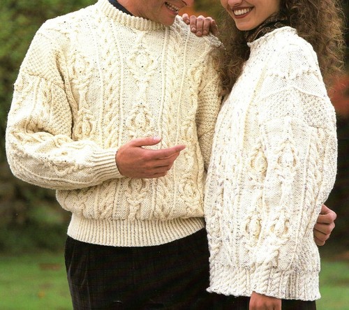 Mens ladies jumper - +, cable