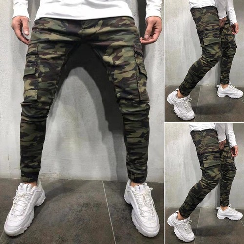 Army green mens jeans - green, cargo