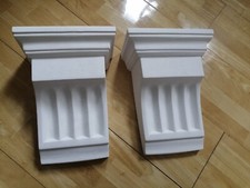 Two (2) of Exquisite Beautiful Fluted Plaster Corbel (Shabby Chic)