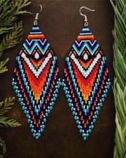 Tribal Earrings Native  Boho