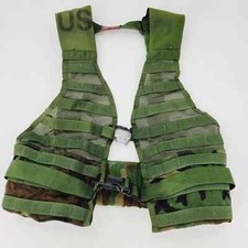 US Military Issue USGI MOLLE II Woodland Fight Load Carrier Vest FLC