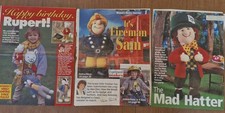 Alan Dart Knitting Patterns - Mag Ex - Rupert & Badger, Fireman Sam, Mad Hatter