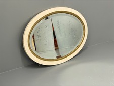 Antique Oval Wall Mirror White