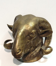 20th Century Bronze Ram's Head