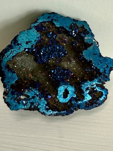 Sapphire aura quartz half - sapphire,