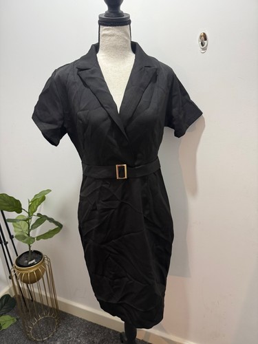 Elegant black belted - elegant, short