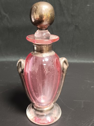Vintage pink glass perfume - pink,