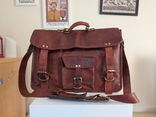 LARGE VINTAGE OXBLOOD LEATHER