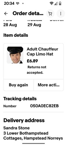 Chauffeur hat fancy dress - chauffeur,