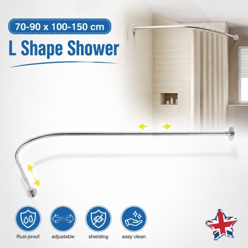 Shaped shower curtain rod - l,