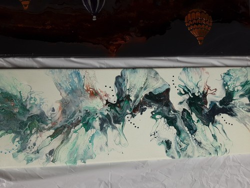 Acrylic pour painting - acrylic,