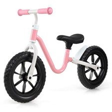 COSTWAY 12” Balance Bike No Pedal Training Bicycle w/Adjustable Handle-Pink