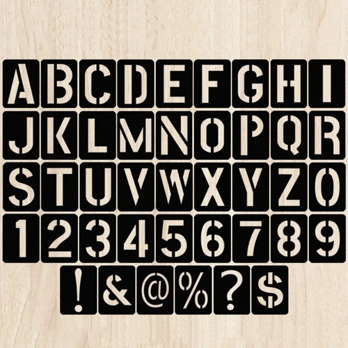 42xhollowed letter stencils - letter,
