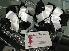 ?? Black Designer Spanish Girls Tutu Diamanté Socks Bow sock shop