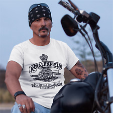 Retro Vintage Classic Royal Enfield Motorcycle Gun Logo Premium Biker T-shirt