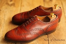 Edward Green Brown Leather Oxford Brogue Shoes UK 8.5 F US 9.5 RRP: £1000+