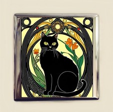 Art Nouveau Black Cat
