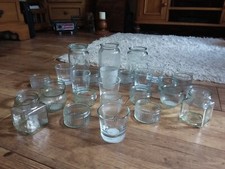 27 x Clear Glass Jars for Candle or Jam Making - ARTS & CRAFTS - Bundle /Job Lot