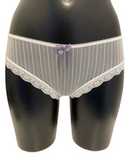 Miss Mandalay Layla Ivory Briefs UK 16 Extra Large XL Shorty Sheer See Through