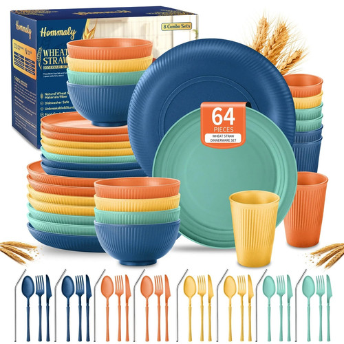 Wheat straw dinnerware - straw,