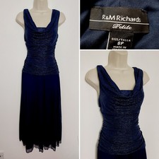 R&M Richards Petite Navy  Blue