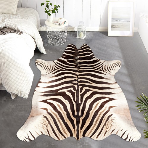 Zebra print area rug - area,
