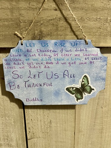 Buddhist quote wall - quote, hanging